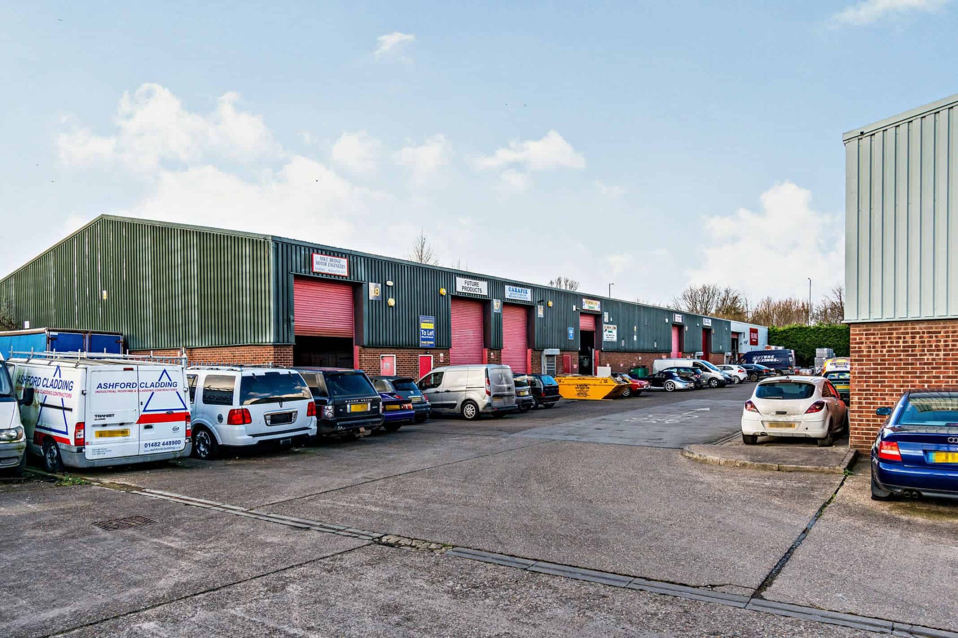 The outside space of industrial units